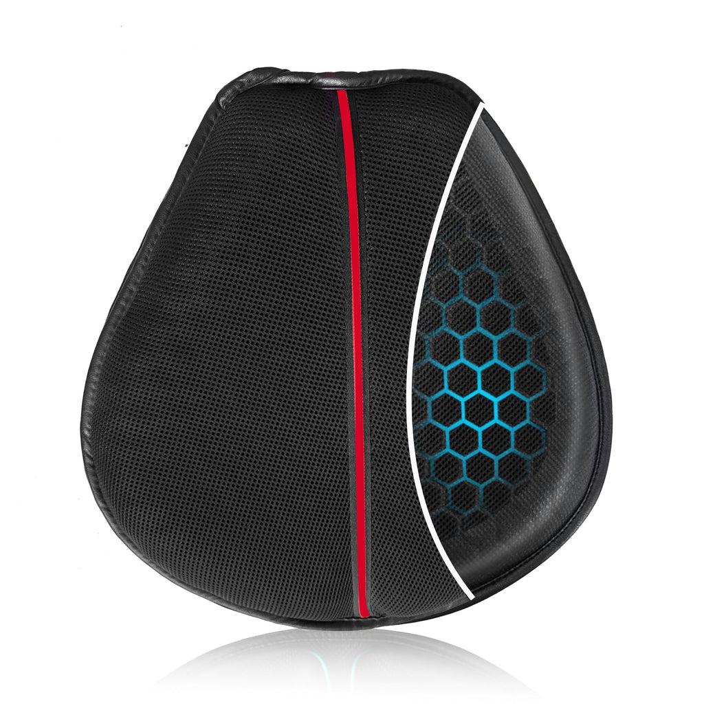 Motorcycle Honeycomb Gel Seat Cushion for Lumbar Support - Universal Fit