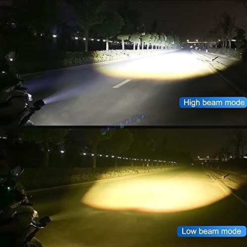 HJG Mercedes Y Lens Foglight with Wiring Harness Kit Ultra Wide Dual Intensity LED Driving Fog Lights White/Yellow (2*45W = 90W Total) Universal For All Cars & Bikes With Wiring Harness Kit - HJGstore.com
