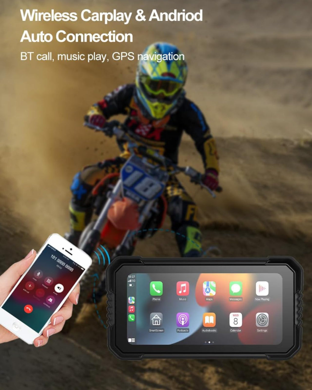60.25″ Wireless Motorcycle Carplay
