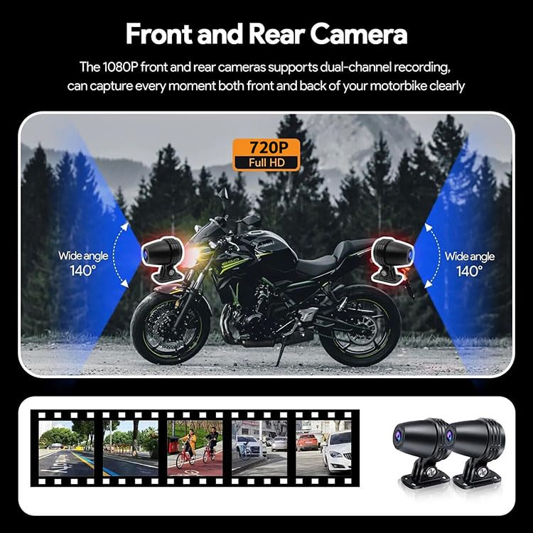 Motorbike GPS navigation CarPlay Portable Wireless Carplay & Android Auto Screen for Motorcycle TPMS 5 Inch Motorcycle GPS Navigation Touch Screen