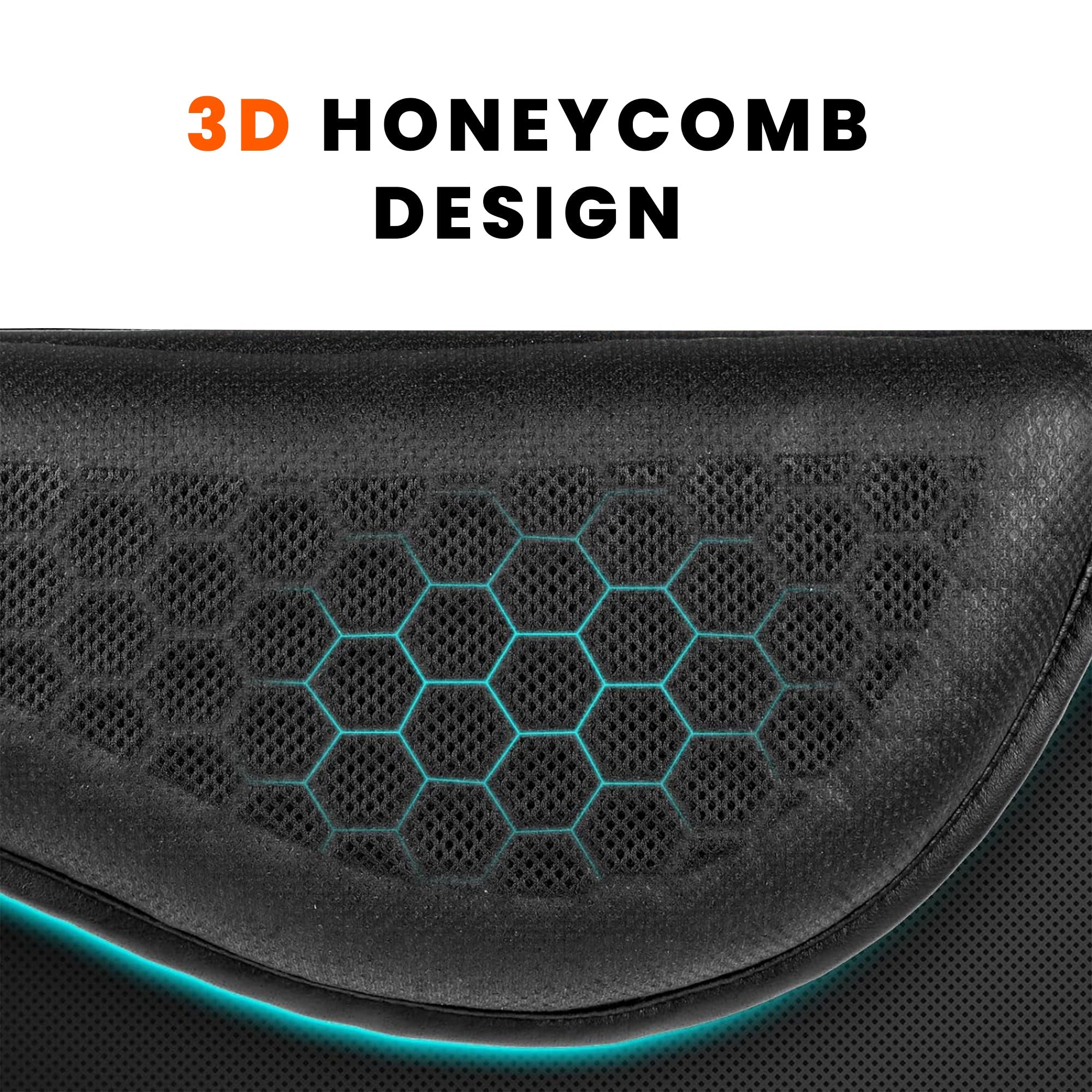 Motorcycle Honeycomb Gel Seat Cushion for Lumbar Support - Universal Fit