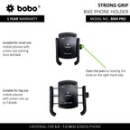 BOBO BM4 PRO Jaw-Grip Bike Phone Holder with Vibration Controller Motorcycle Mobile Mount - Image 3