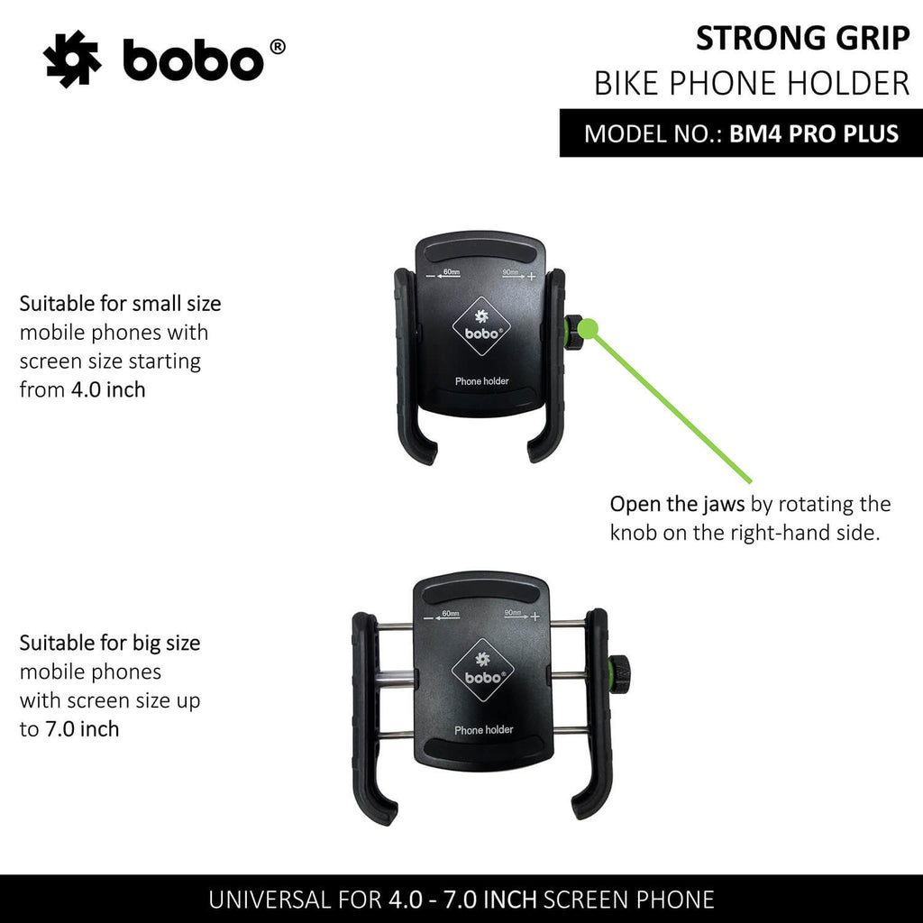 BOBO BM4 PRO PLUS Jaw-Grip Bike Phone Holder with PRO PLUS Vibration Damper Motorcycle Mobile Mount - Image 4