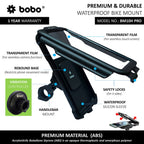 BOBO BM10H PRO Fully Waterproof Bike / Cycle Phone Holder with Vibration Controller Motorcycle Mobile Mount - Image 2