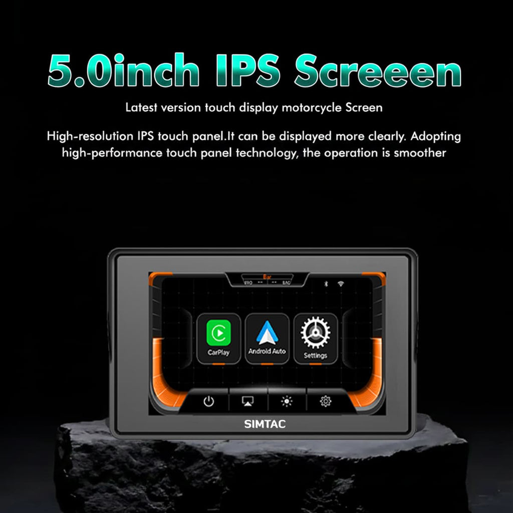 Simtac motorcycle GPS CarPlay & Android Auto system Without TPMS – M2 1 year warranty