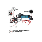 HJG 3 LED 60W Motorcycle Yellow/White Spot Light with Wiring harness & Switch