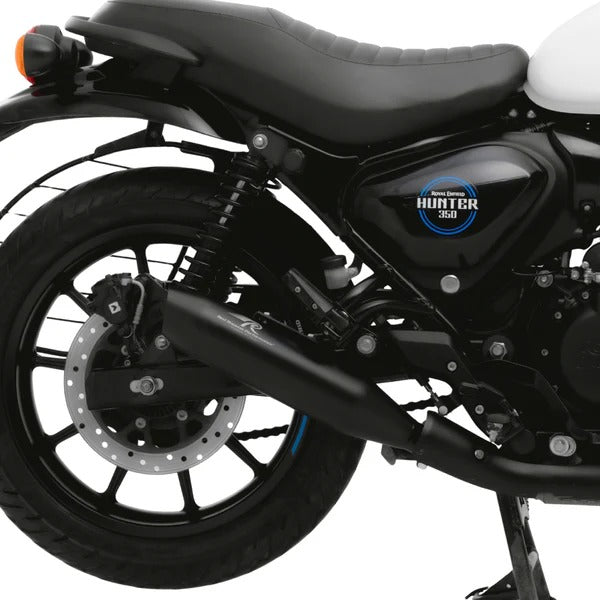 Red Rooster Rumbler Max Black Matte Performance Exhaust for Royal Enfield HUNTER 350/ METEOR 350/ REBORN 350