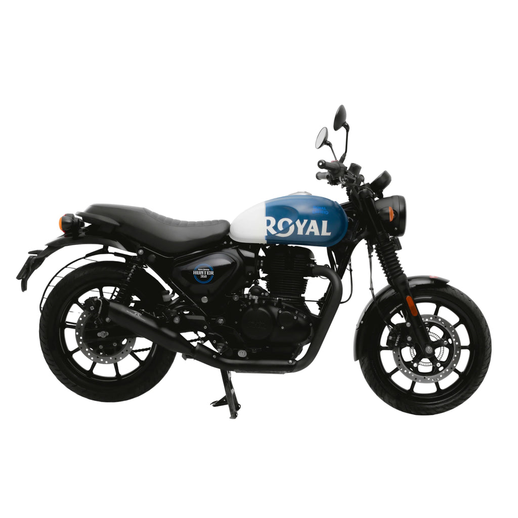 Red Rooster Rumbler Max Black Matte Performance Exhaust for Royal Enfield HUNTER 350/ METEOR 350/ REBORN 350