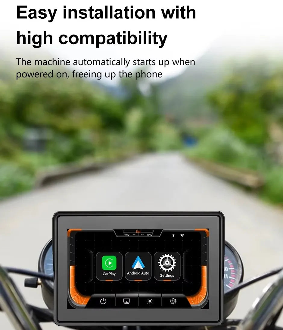 5 Inch Display C5 - Motorcycle Android Screen Full HD with Android auto/ Apple Carplay 6 months warranty