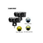 HJG 3 LED 60W Motorcycle Yellow/White Spot Light with Wiring harness & Switch